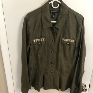 International Concepts (INC)  Jacket - Olive Green 2XL